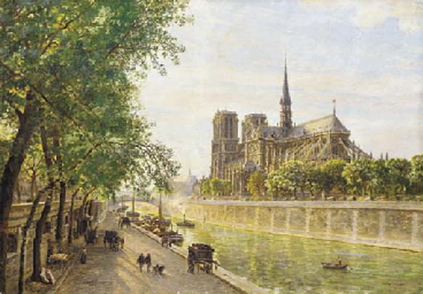 Marie - François Firmin, Girard, L'Òle de la Cit‚ e la Cattedrale di Notre Dame